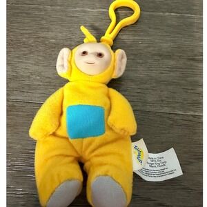 Vintage‎ 1999 Teletubbies Laa-Laa Plush Clip On Burger King Kids Club Toy Yellow
